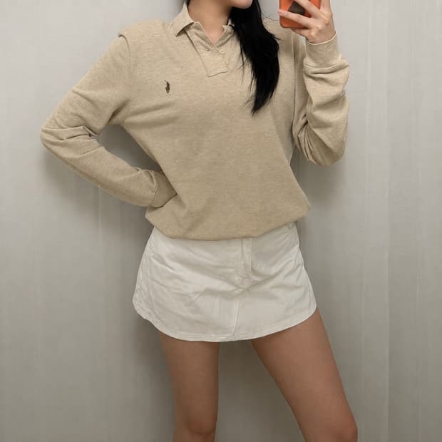 폴로 커스텀 슬림핏 긴팔카라티