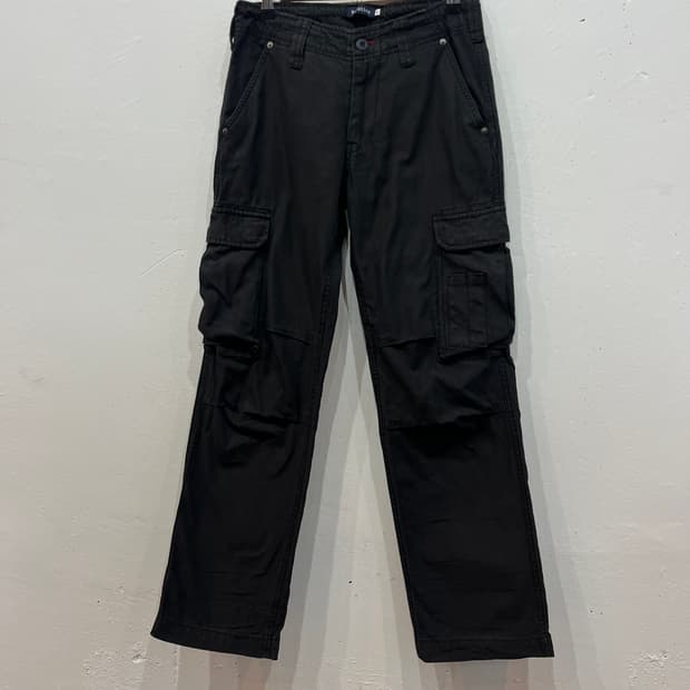 Halation JPN 워시드 블랙 카고팬츠 