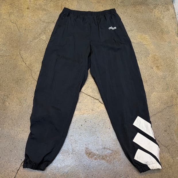 레어 80s USA 아디다스 삼선 츄리닝 트레이닝팬츠 바람막이 팬츠