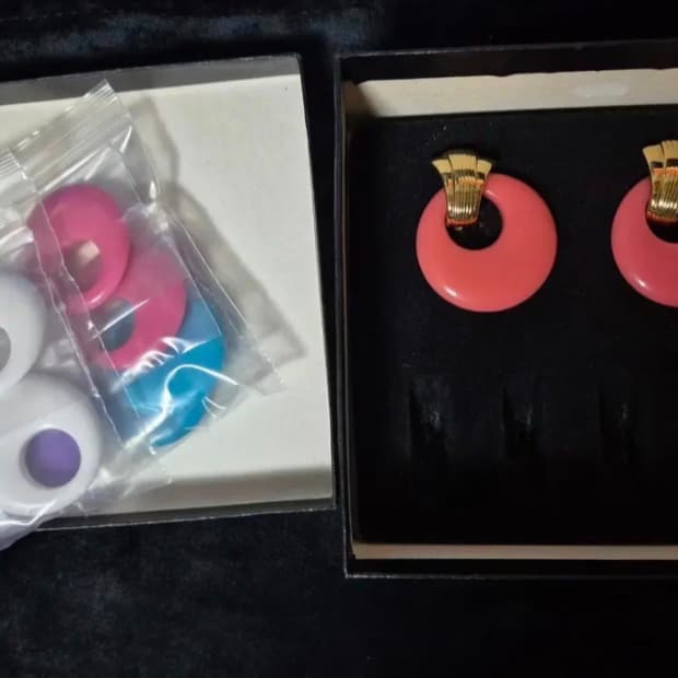 vintage )빈티지 1980년대 KJL 인터체인저블 귀걸이