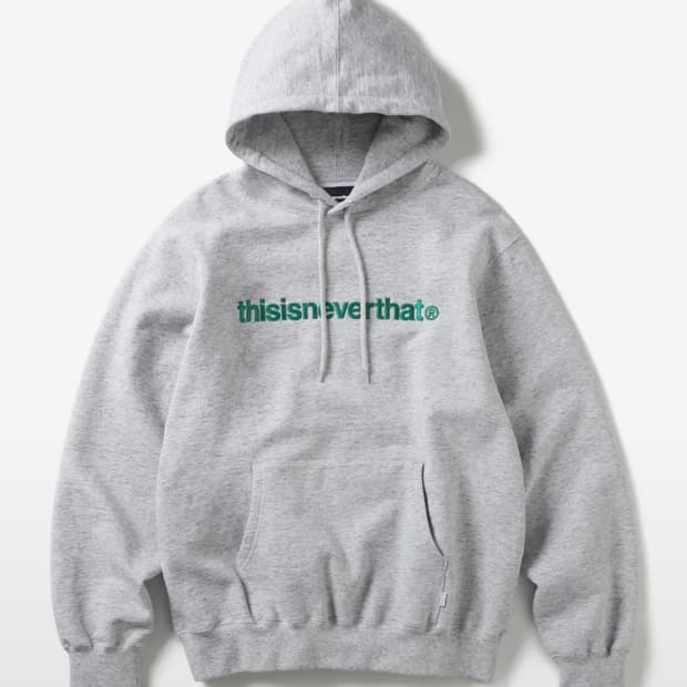 21FW T-Logo Hoodie - Light Heather Grey