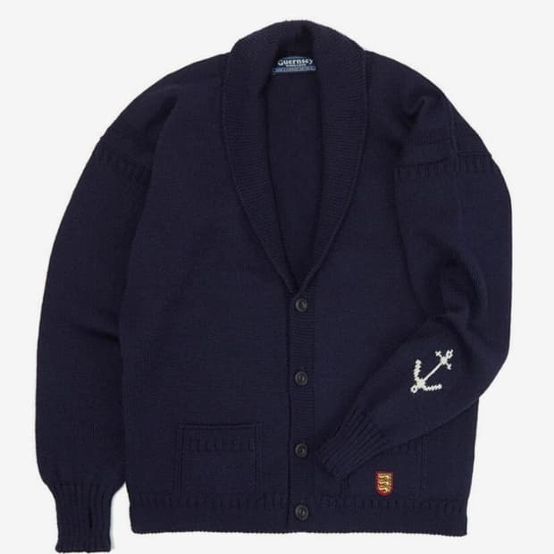 건지울른스 100% 퓨어양모 숄카라 가디건105