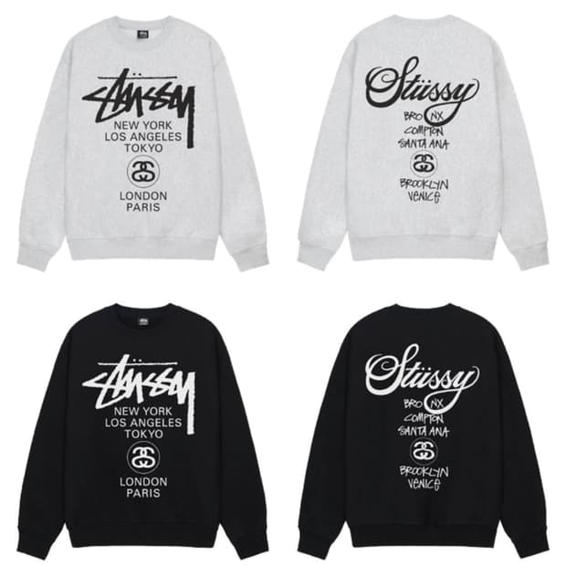 스투시 월드투어 도쿄 맨투맨 