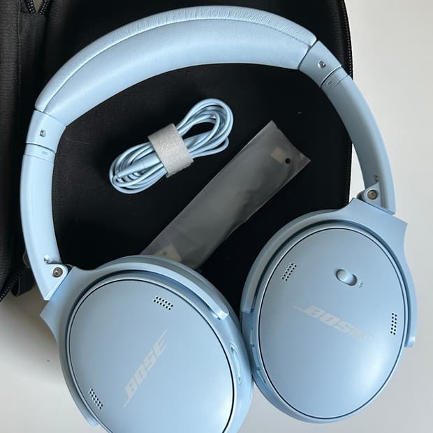 보스 qc45 헤드셋 문스톤블루