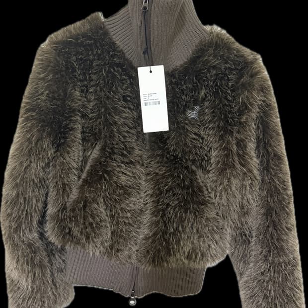 스컬프터 퍼 집업 자켓