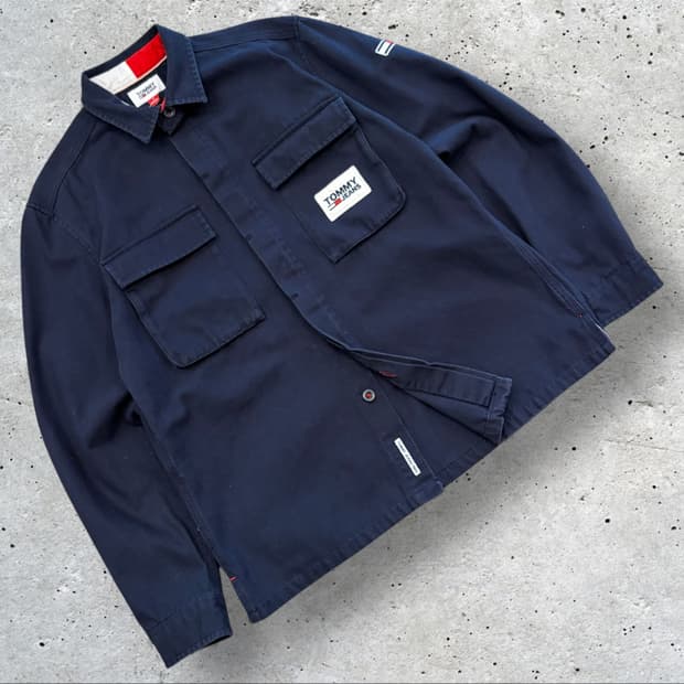 [M] 타미힐피거 진스 네이비 셔츠 자켓 B821
