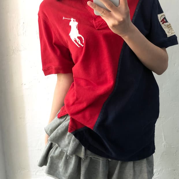 Polo 폴로 랄프로렌 빅포니 사선배색 커스텀핏 패치 PK 카라티셔츠