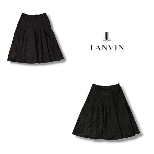  랑방 체크 플리스 스커트 y14072