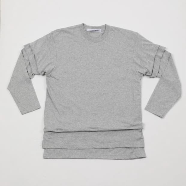 더즌매러 레이어드 티셔츠 그레이