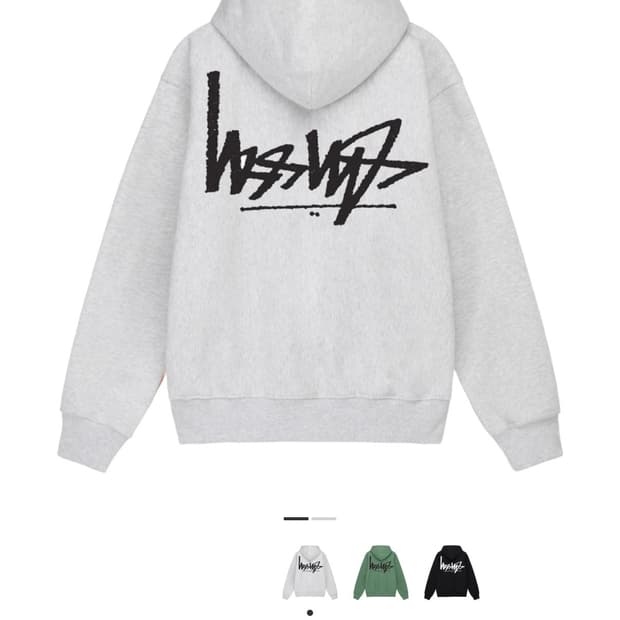 [L] 스투시 플립 후드 애쉬 헤더