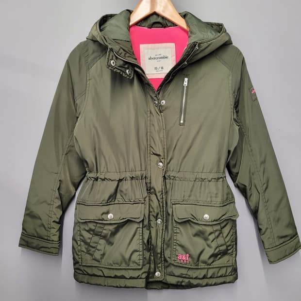 Abercrombie 아베크롬비 리틀걸 후디 자켓 올리브 그린