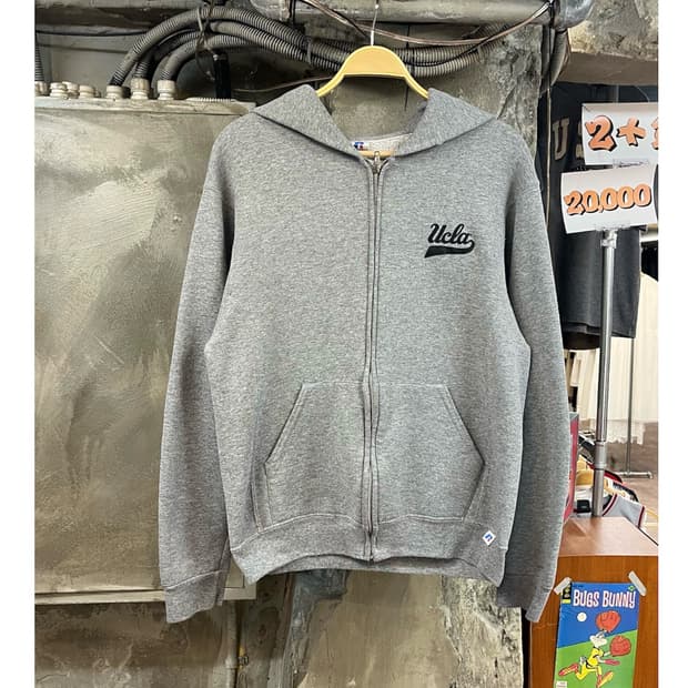 러셀 기모 후드집업 그레이 M #csz4032