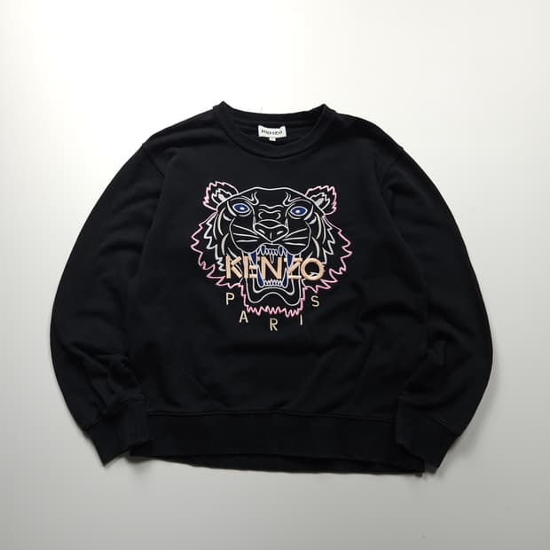 겐조 타이거 빅로고 우먼시 크롭 맨투맨 (S)