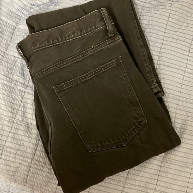 (34) 유니클로 와이드 스트레이트진 블랙 일본판