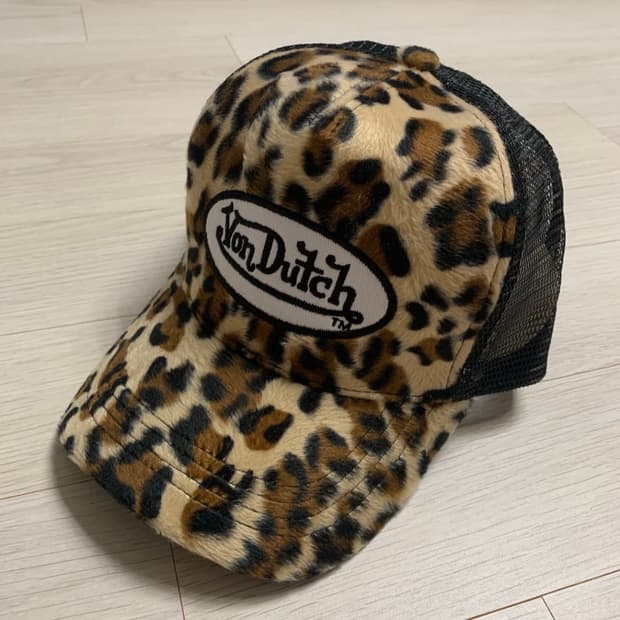 본더치 (von dutch) 레오파드 트러커 캡