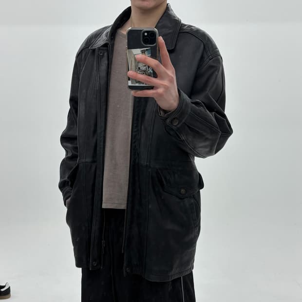 vtg lambskin zp carcoat