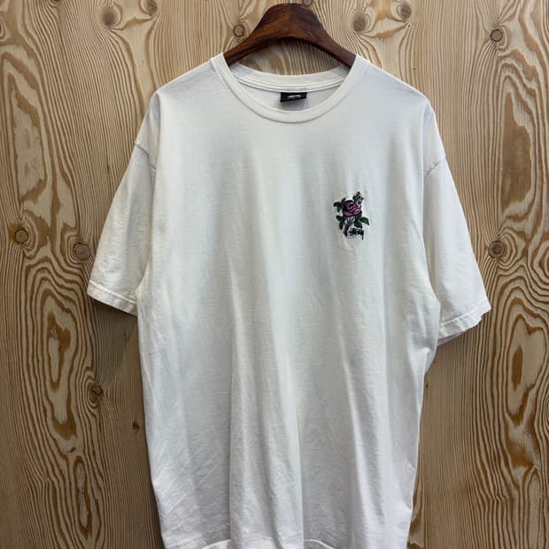 스투시 가슴 플라워 반팔 XL 80 57 58 24.5/6