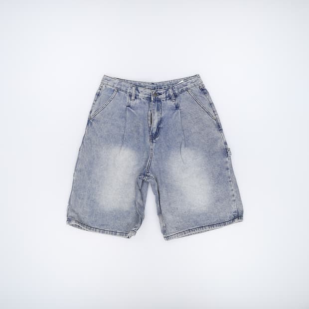 2 디비트리블랙 데님 반바지 0625H1