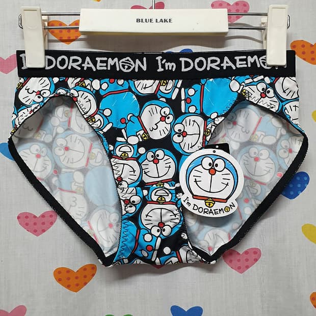에메필 도라에몽 패턴 고양이 로봇 그래픽 프린팅 프린트 삼각팬티 일본만화