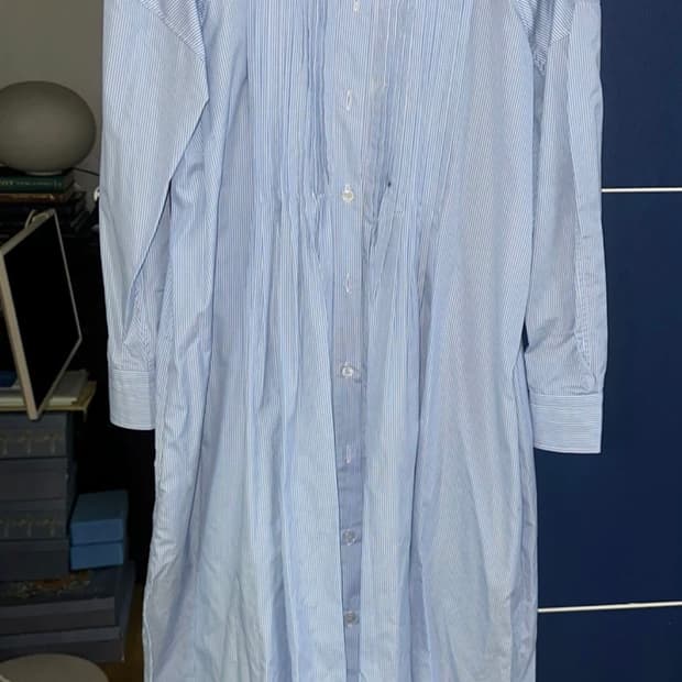 보테가베네타 스트라이프 셔츠 롱 원피스 38사이즈