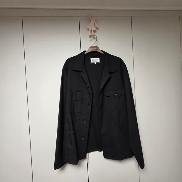 마르지엘라 멀티 포켓 셔츠 자켓 46 블랙