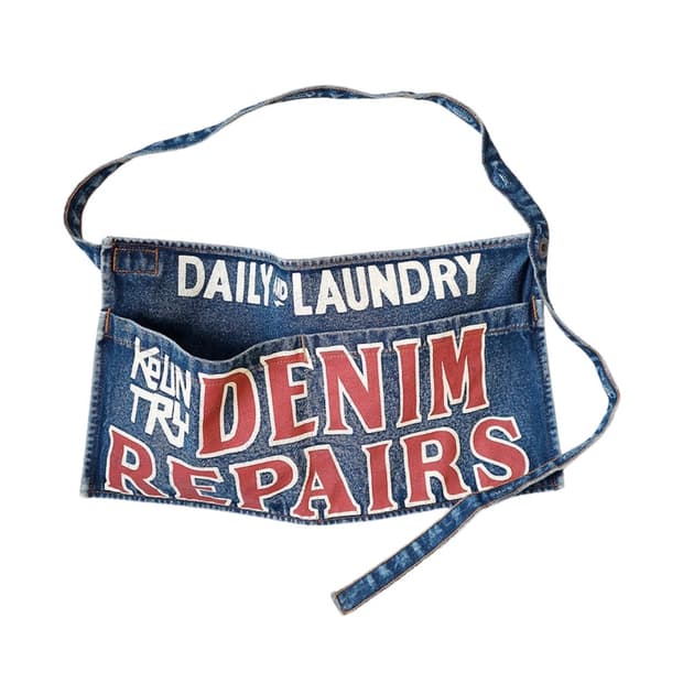 (새상품) 캐피탈 컨트리 13온즈 데님 데미지 데님 리페어 앞치마