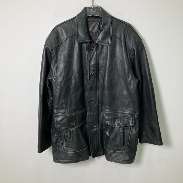VTG 빈티지 블랙 양가죽 코트 M