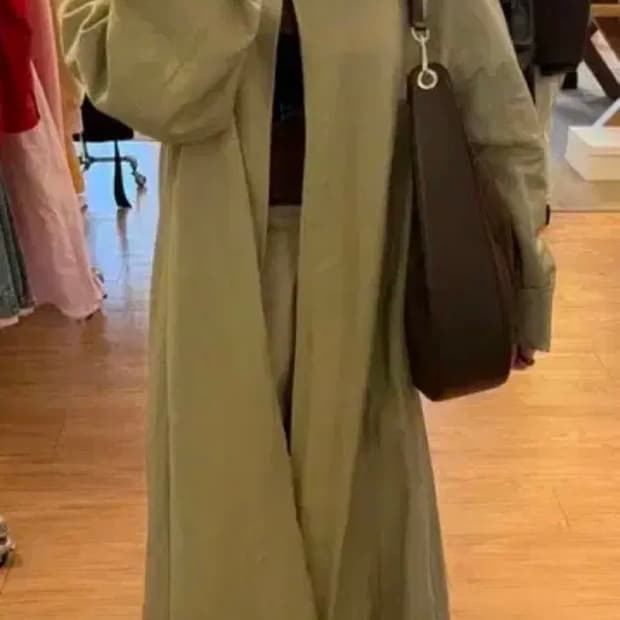 에토스 플레어 롱 코트 딥브라운 새상품