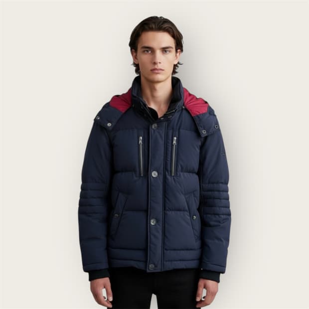 100/ 휴고보스 블랙라벨 리얼다운 후디드 패딩