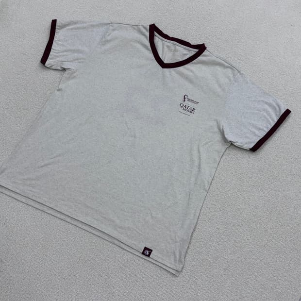 L 카타르항공 브랜드 반팔 티셔츠 0325E