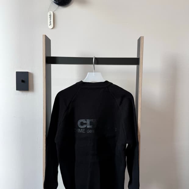 꼼데가르송 CDG 백 로고 가디건 블랙 