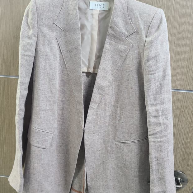 타임 여성 린넨 자켓 베이지 