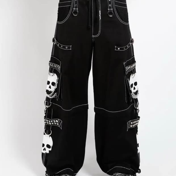 트립 Tripp nyc 슈퍼스컬 다크스트릿 체인 팬츠 L 고스펑크 