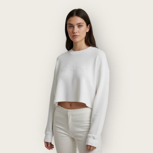 존로렌스 설리반 크롭 니팅 맨투맨