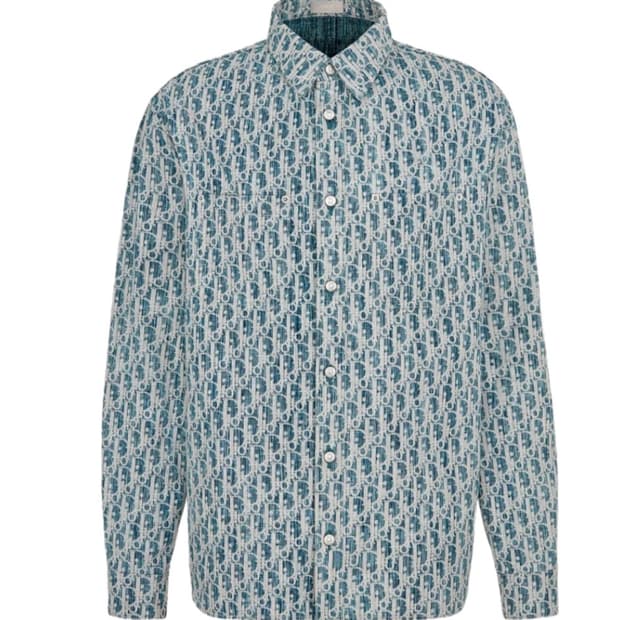 디올 오블리크 카스리 코튼 데님 오버셔츠 43사이즈( 새상품급 )