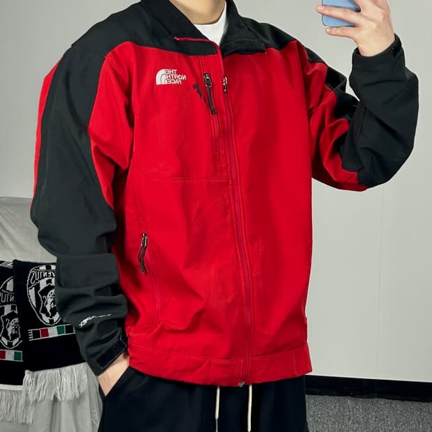 노스페이스 에이펙스 소프트쉘 레드 자켓 L 