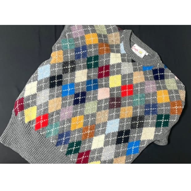 Corgi 핸드메이드 아가일 니트