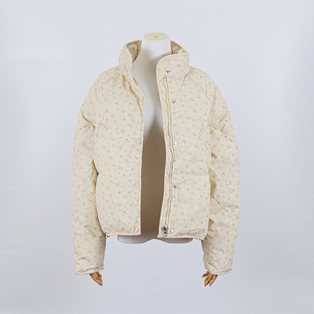 빈티지 잔꽃무늬 플라워 푸퍼 패딩 (코티지코어/러블리룩)