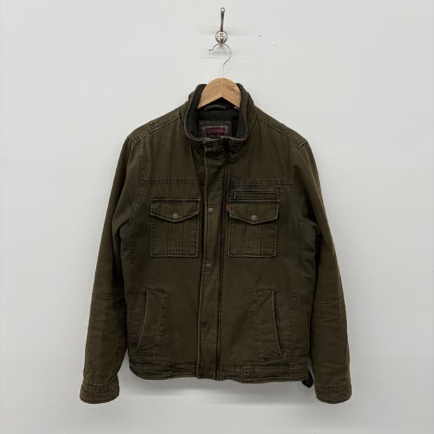 리바이스 카키색 야상 점퍼 남성 M