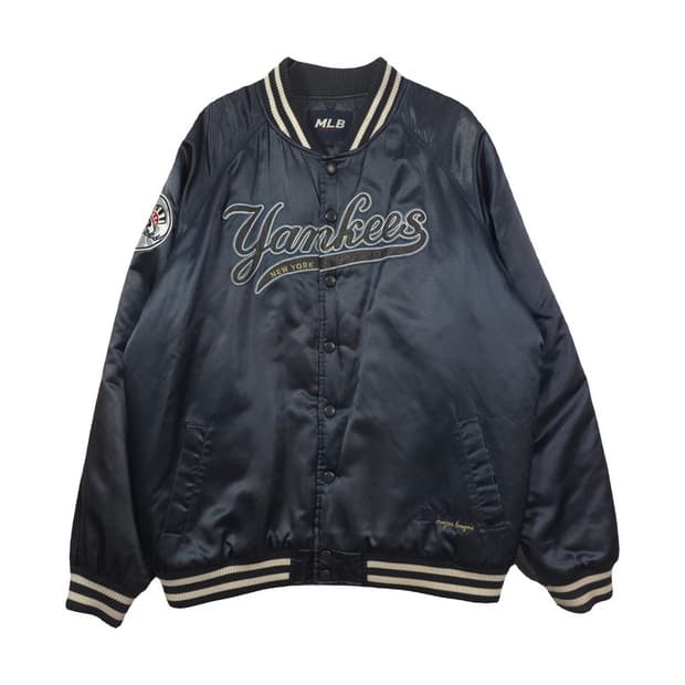 MLB 뉴욕 양키스 유광 바시티 자켓 네이 XXL