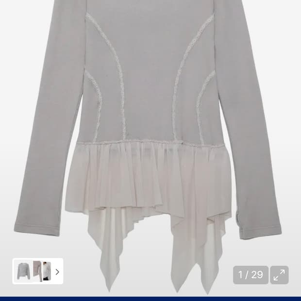플레어업 Layered Lace Frill Long Sleeve 