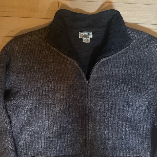 L.L.Bean 엘엘빈 울 집업 니트 자켓 L