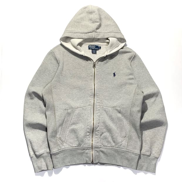폴로 써멀 그레이 후드집업