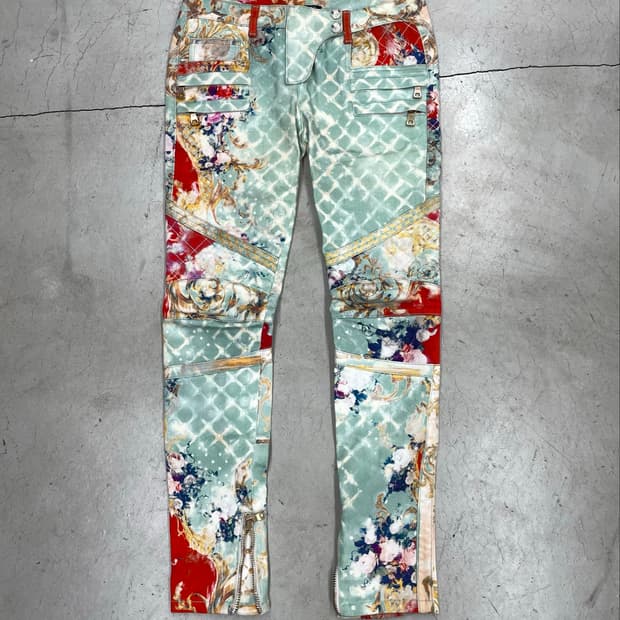 Balmain 2012 Floral Biker Pant (34)
