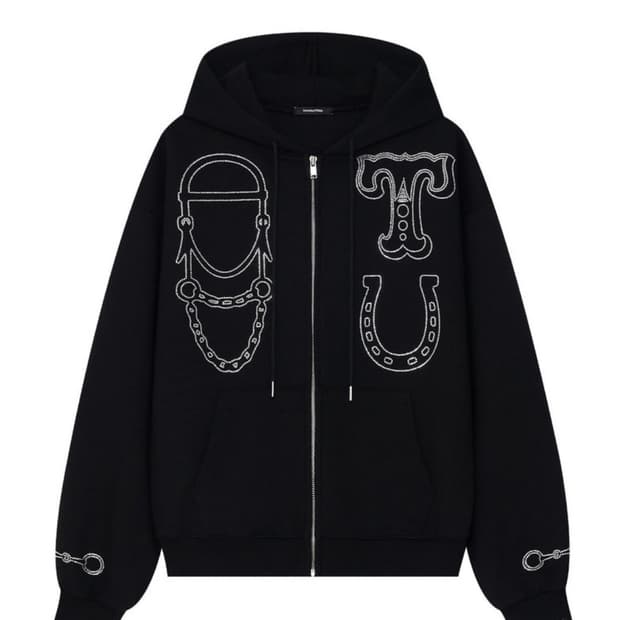 TOOMUCHTAX WESTERN HOTFIX ZIP-UP HOODIE