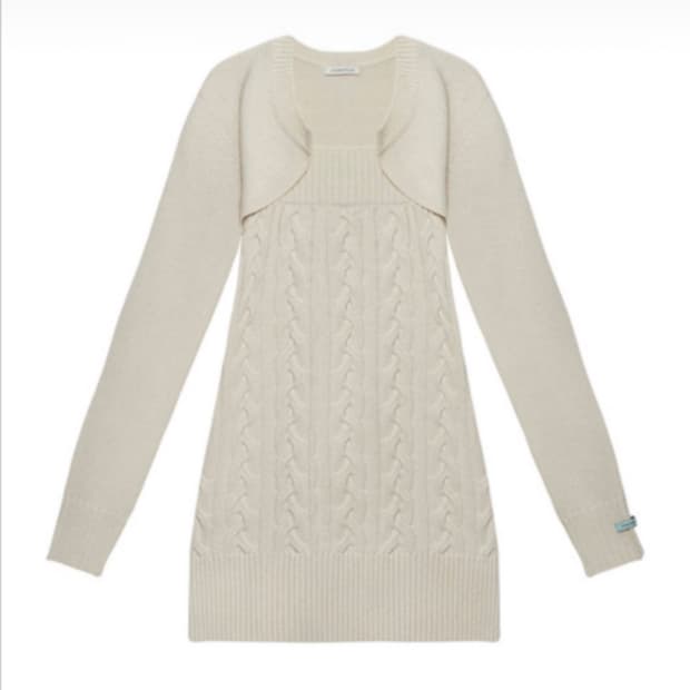 인스턴트펑크 울 니트 볼레로 원피스