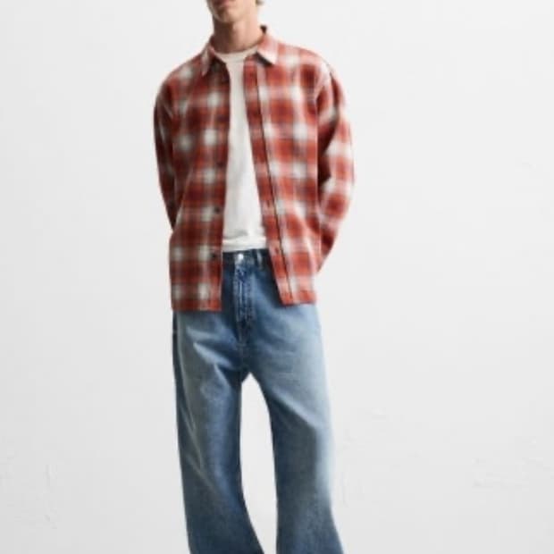 자라 플란넬 체크 셔츠