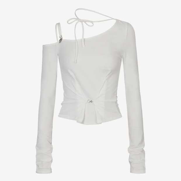 페인오어플레져 RUBY HOOK LONG SLEEVE white