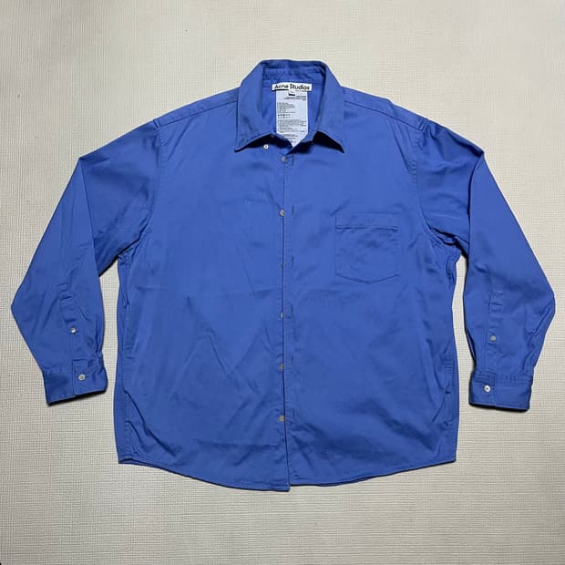 [50] 아크네 버튼업 오버 셔츠 콘플라워 블루