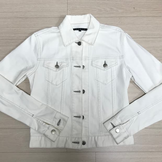 띠어리 화이트 코튼 자켓